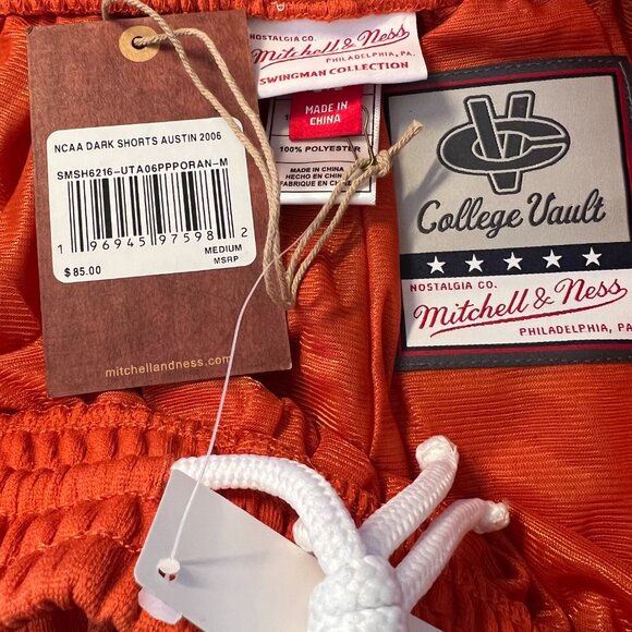 Mitchell & Ness Orange Texas Longhorns 2006/07 Swingman Shorts NWT Medium - Picture 4 of 6